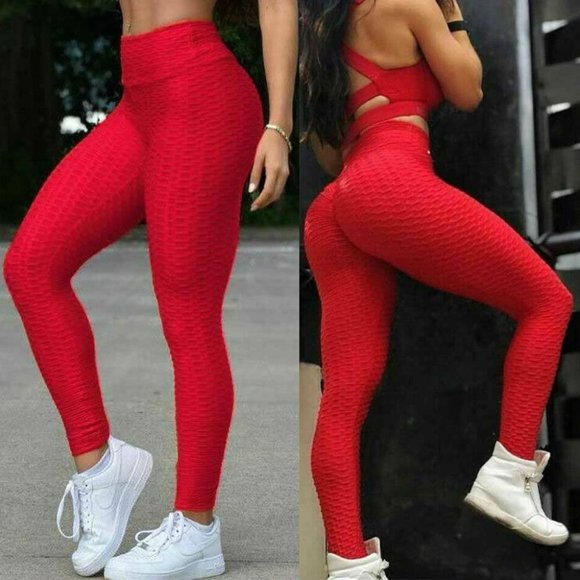 ๐ High Waist Textured Booty Push up Leggings - Picture 3 of 13